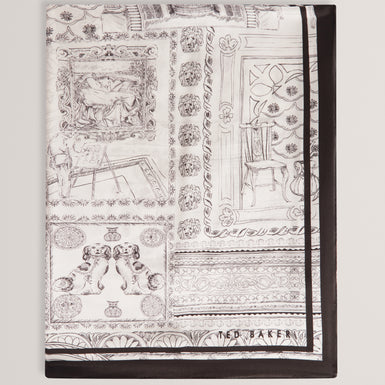 NEE: Printed Silk Long Scarf