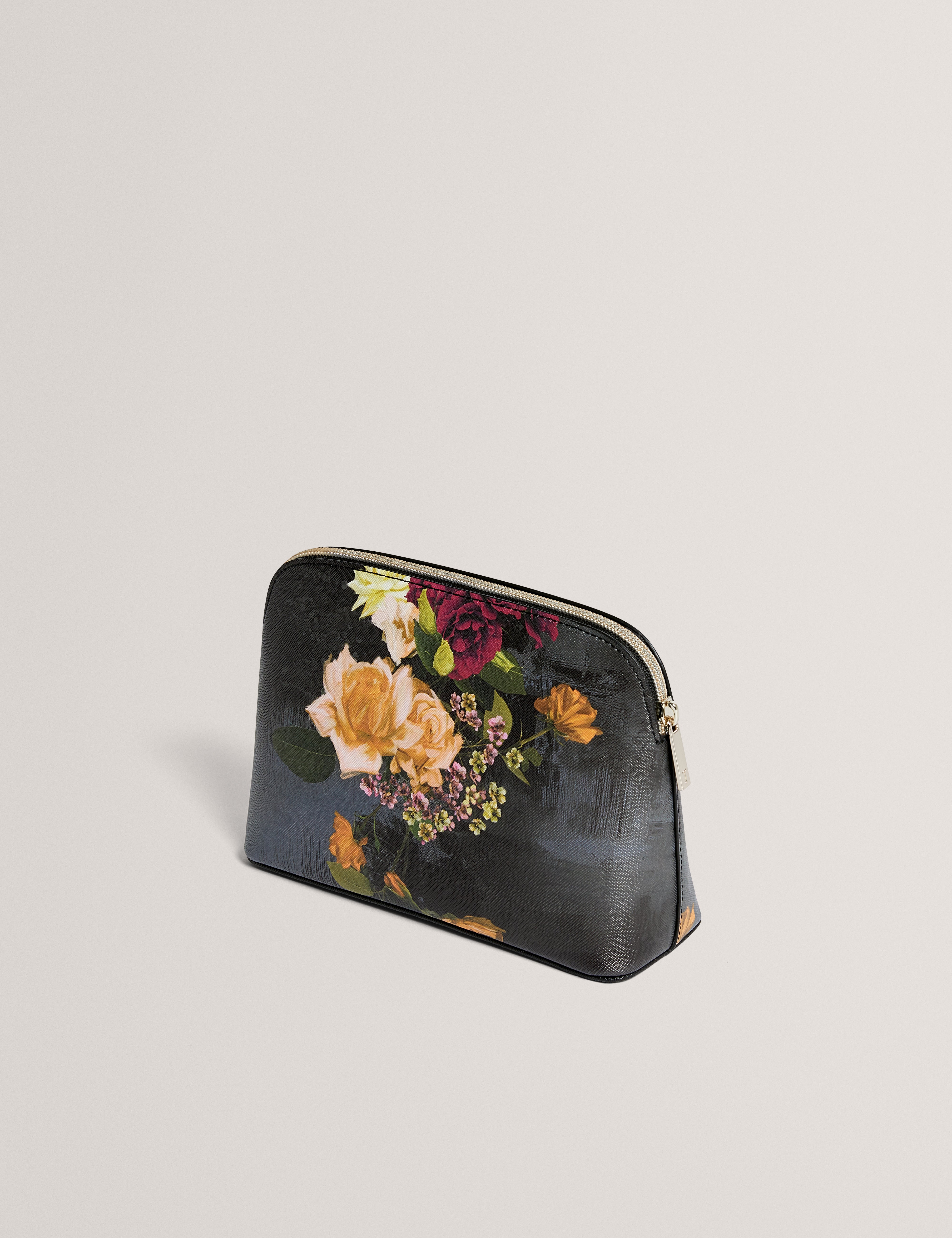 ALEIX: Floral Printed Make Up Bag