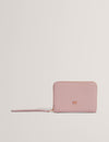 MYRIAA: Bow Detail Small Zip Around Purse