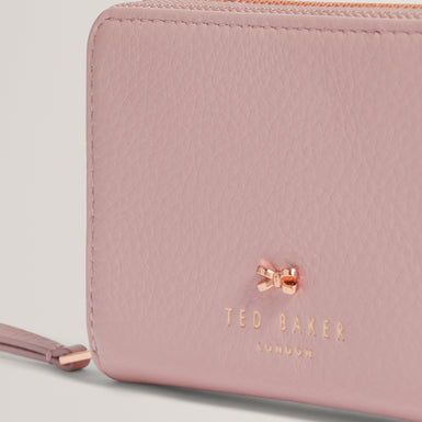 MYRIAA: Bow Detail Small Zip Around Purse
