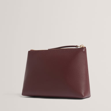 MANII: Bow Detail Leather Wash Bag