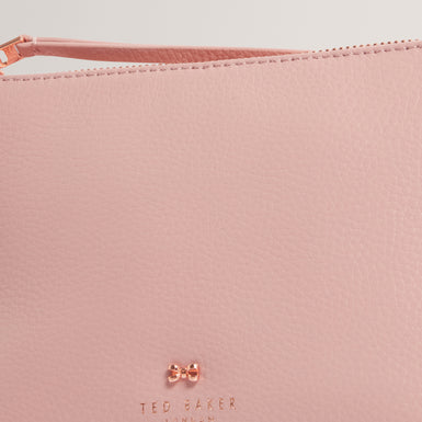 MANII: Bow Detail Leather Wash Bag