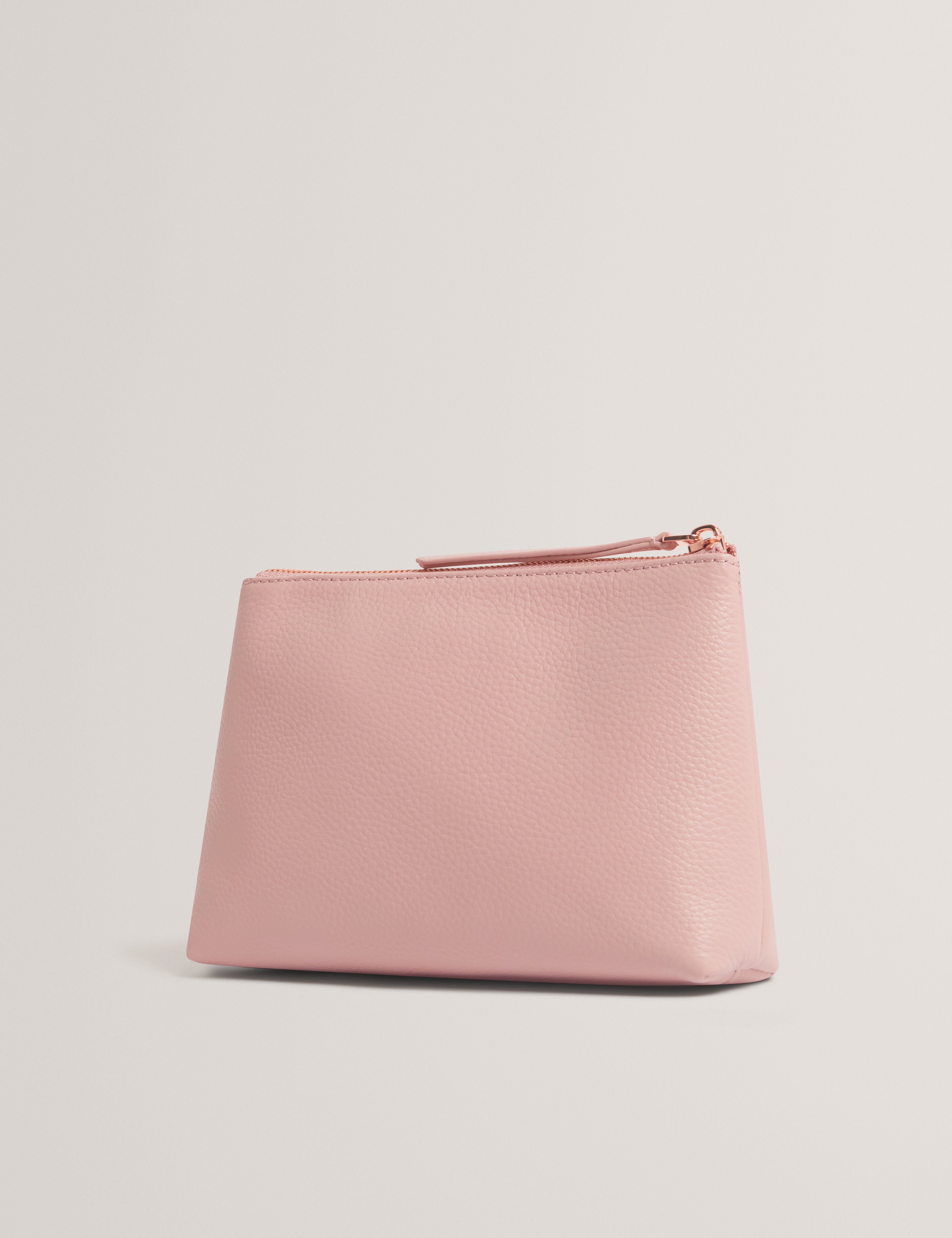 MANII: Bow Detail Leather Wash Bag