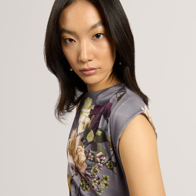 ISYA: Printed Scuba Midi Dress