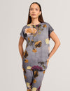 DILOE: Floral Printed Scuba Tunic