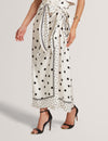 ALBBAA: Printed Knot Detail Wrap Midi Skirt