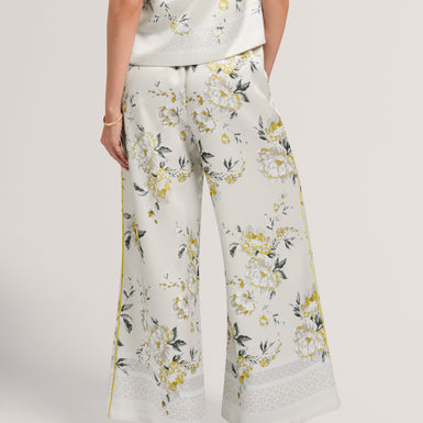 FUSTA: Floral Printed Wide Leg Trouser