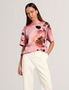 BLAANCA: Printed Woven T-Shirt
