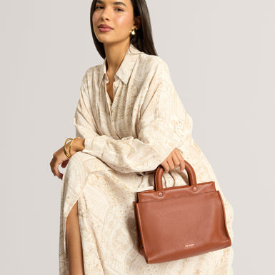 ROLLIA: Grab Handle Medium Tote Bag