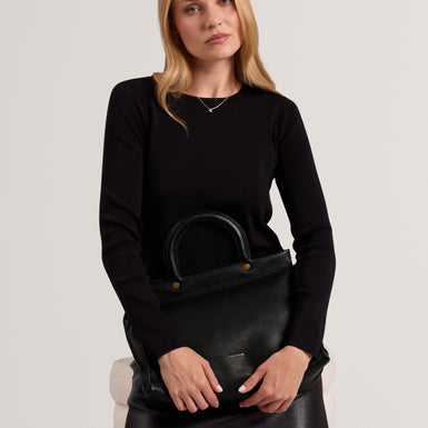 RETTIA: Grab Handle Large Tote Bag