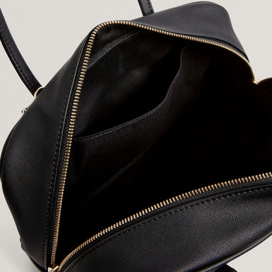 LAUNIA: Webbing Detail Non Leather Shoulder Bag