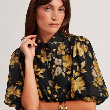 MERISSA: Printed Puff Sleeve Shirt