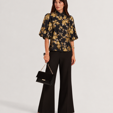MERISSA: Printed Puff Sleeve Shirt