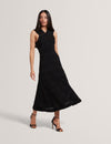 SOLEANE: Halter Neck Knitted Midi Dress