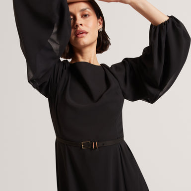 KAAMELI: Long Sleeve Printed Maxi Dress