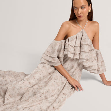 CEYLIA: Ruffle Maxi Dress