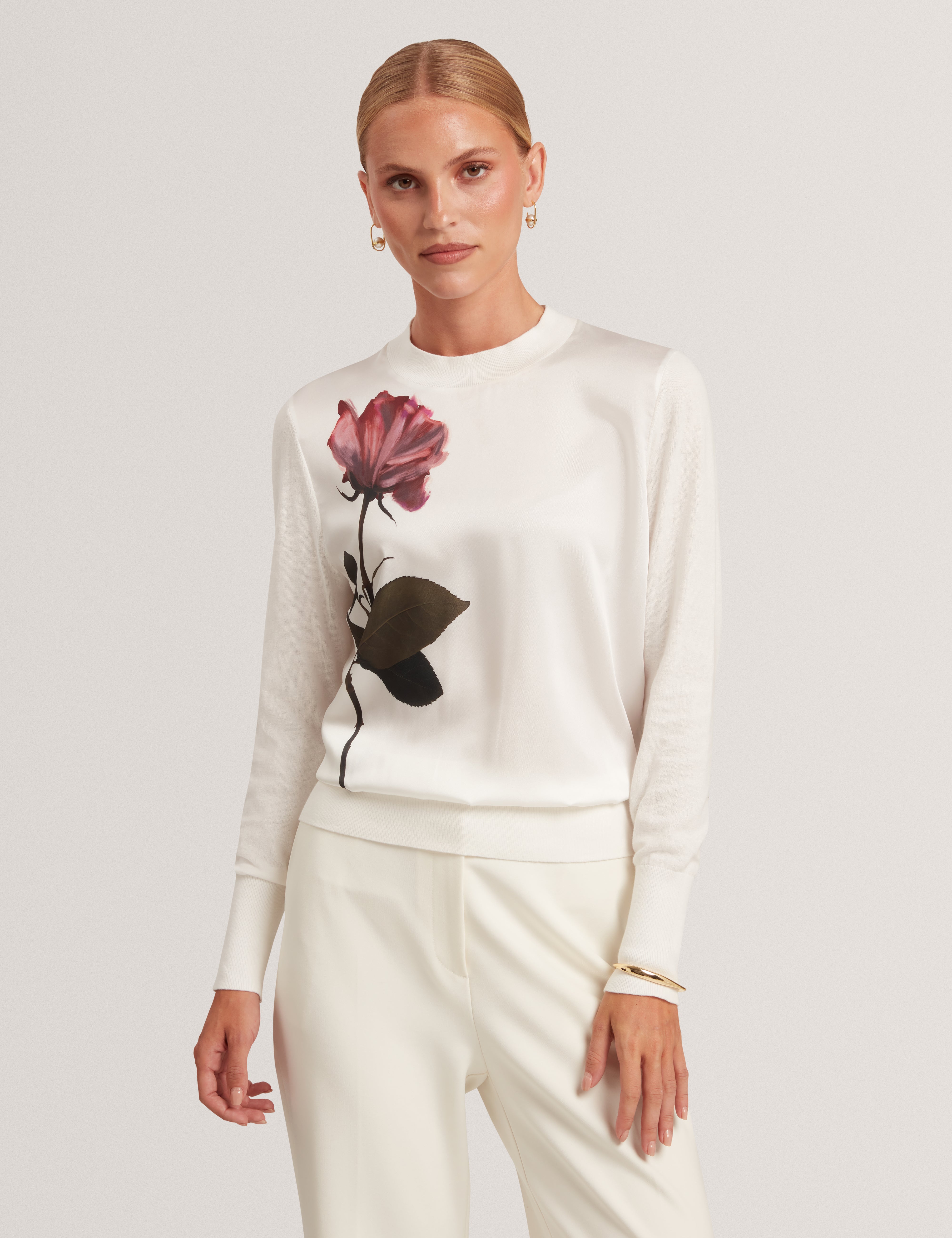 ZUZAA: Printed Woven Front Jumper