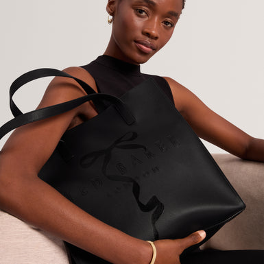 JENNCON: Bow Detail Large Icon Bag