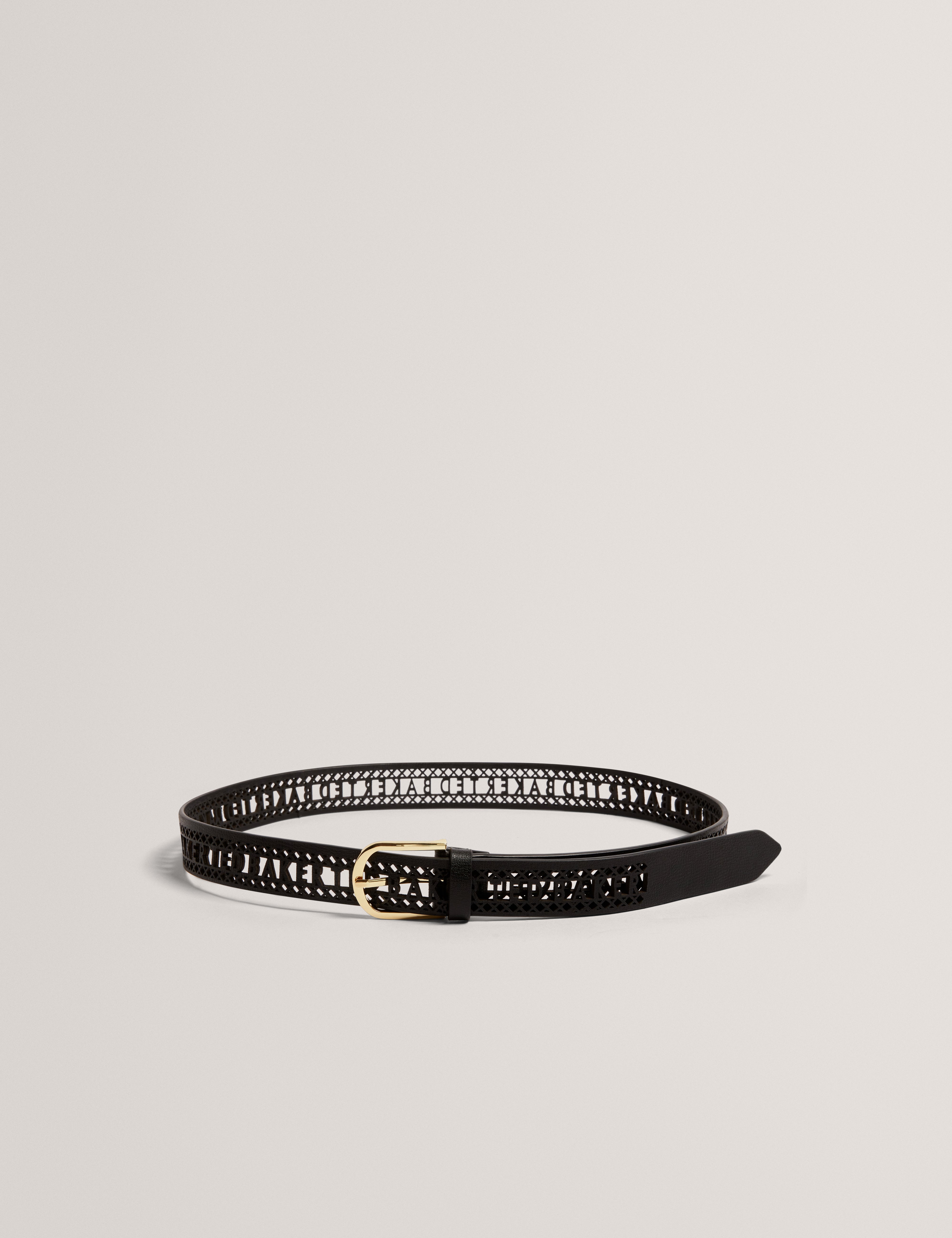 LANNEE: Lace Tape Leather Belt