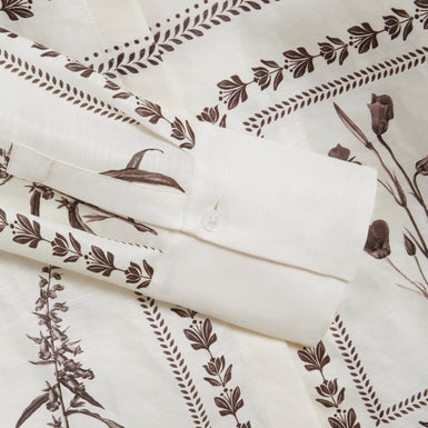 Women's SIMCOA-Linen Silk Longline Shirt Ivory