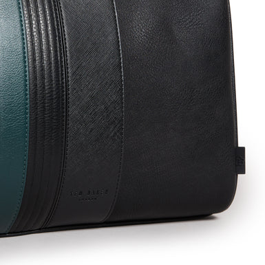 Men's Evyday-Striped Pu Holdall Black