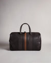 Men's Evyday-Striped Pu Holdall Brn-Choc