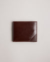 PRUGS: Embossed Corner Leather Bifold Coin Wallet