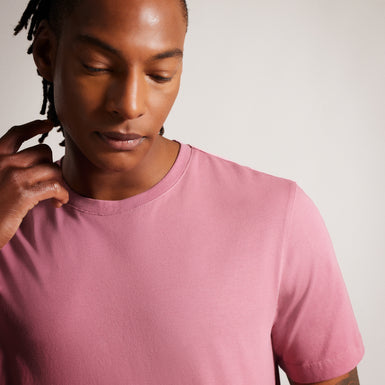 Men's Tywinn-Ss Regular Plain T-Shirt Pink