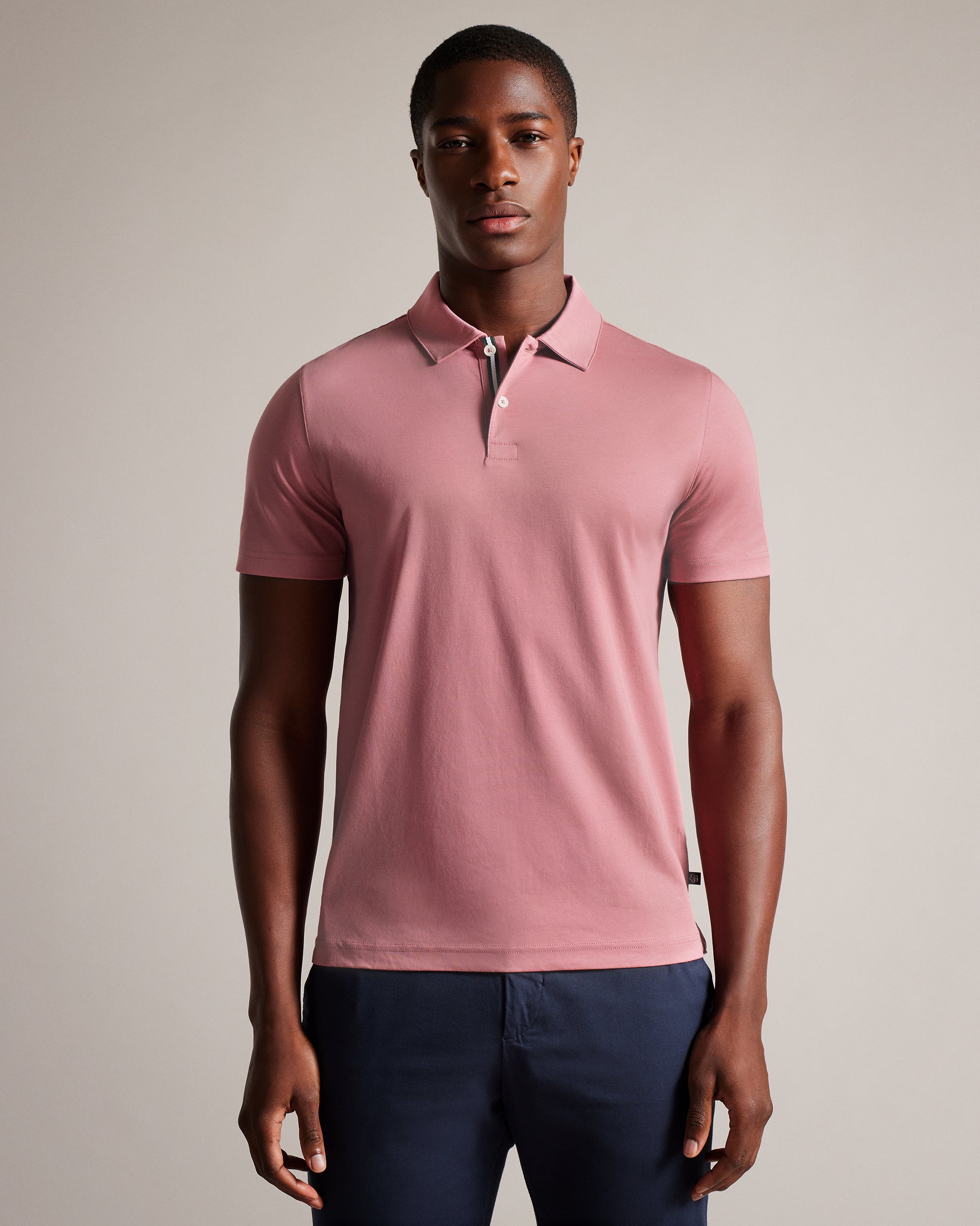 Men's Zeiter-Ss Slim Soft Touch Polo Mid-Pink