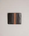 Men's Evon-Striped Leather Bifold Wallet Brn-Choc