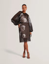 PLAAZA: Puff Sleeve Blouse With Organza Overlay