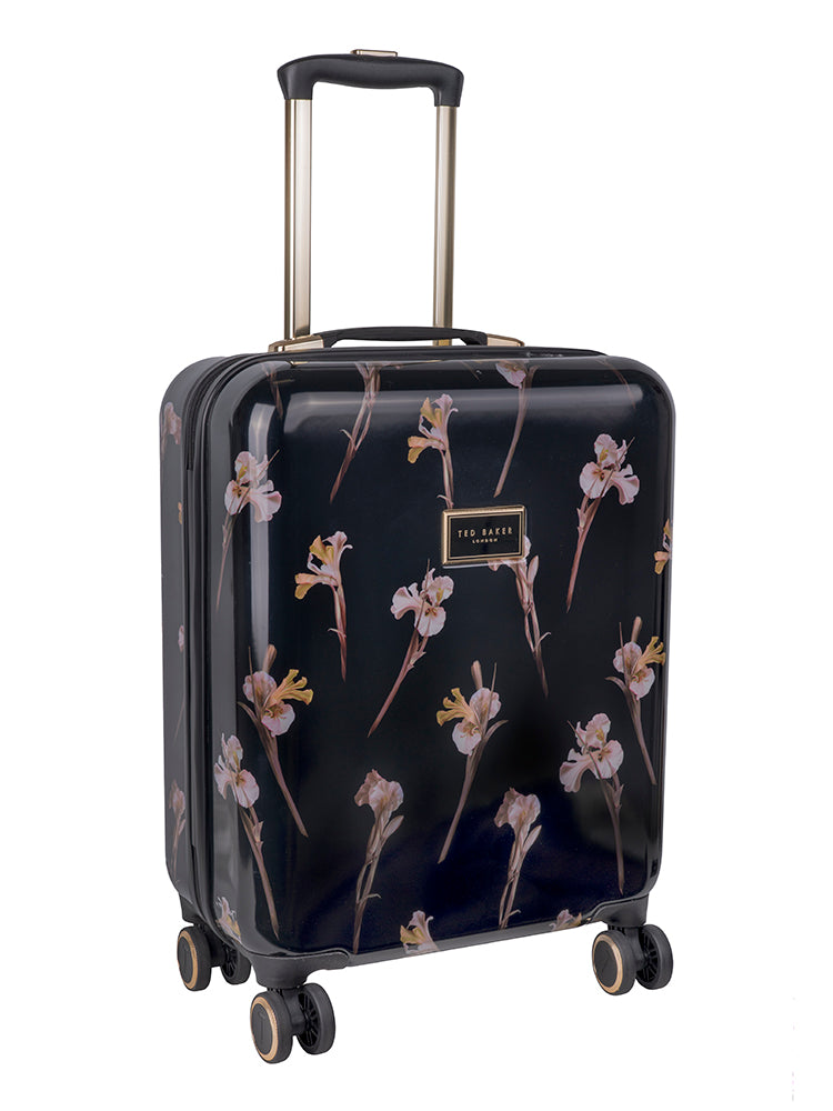 WILD IRIS: 4 Wheel Carry On Trolley Case Black