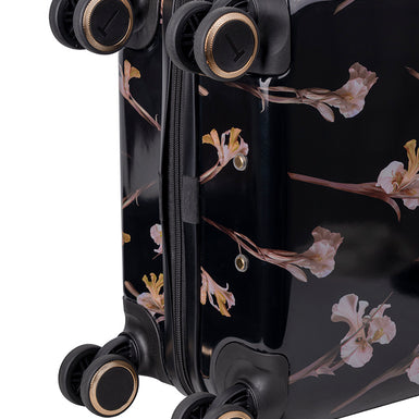 WILD IRIS: 4 Wheel Carry On Trolley Case Black