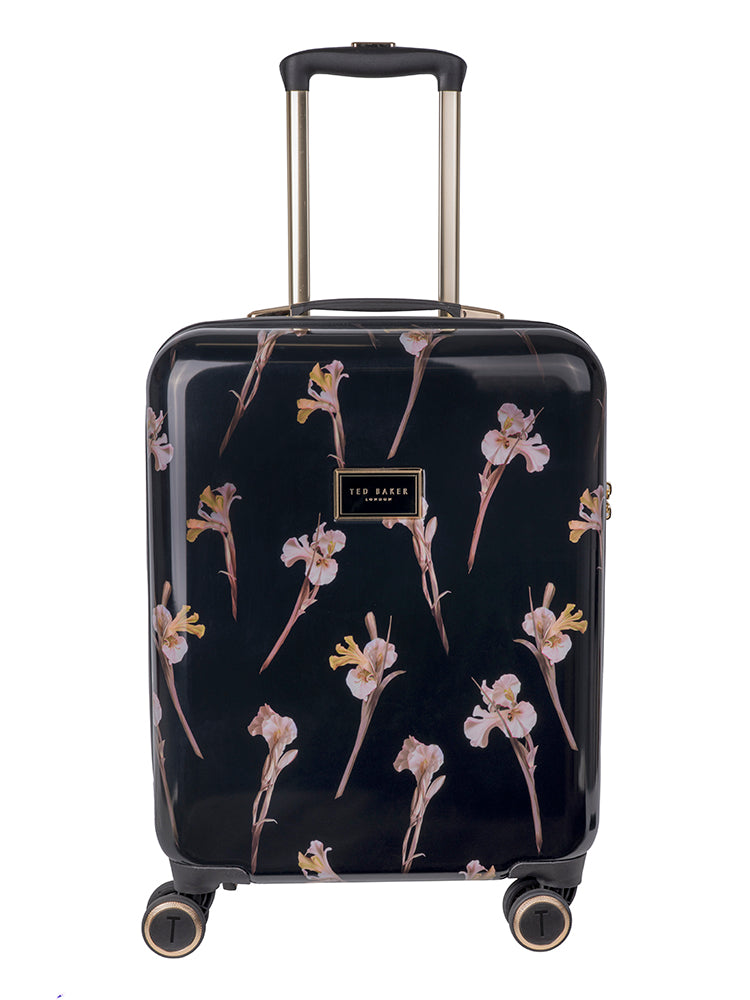 WILD IRIS: 4 Wheel Carry On Trolley Case Black