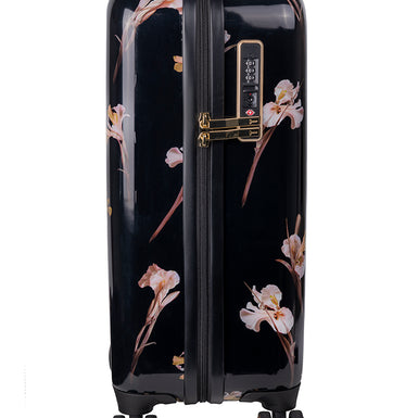WILD IRIS: 4 Wheel Carry On Trolley Case Black
