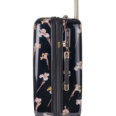 WILD IRIS: Medium 4 Wheel Trolley Case Black