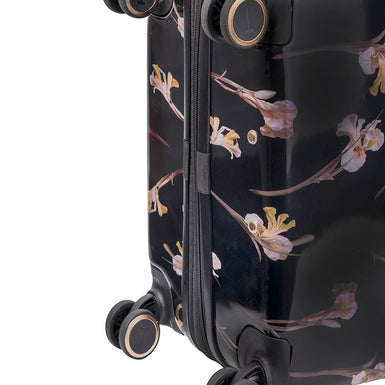 WILD IRIS: Large 4 Wheel Trolley Case Black