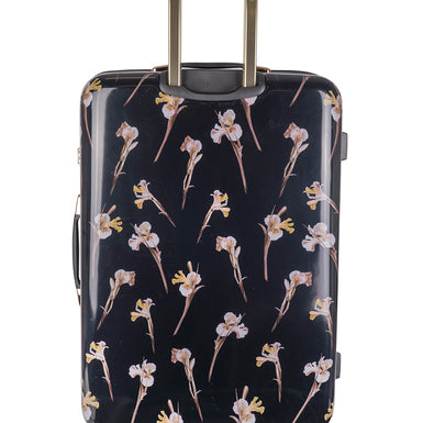 WILD IRIS: Large 4 Wheel Trolley Case Black