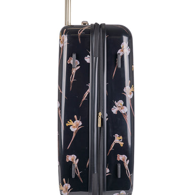 WILD IRIS: Large 4 Wheel Trolley Case Black