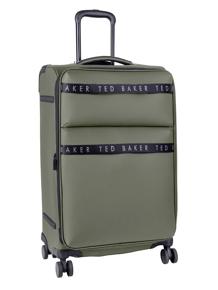 QUANTUM: Medium 4 Wheel Trolley Case Green