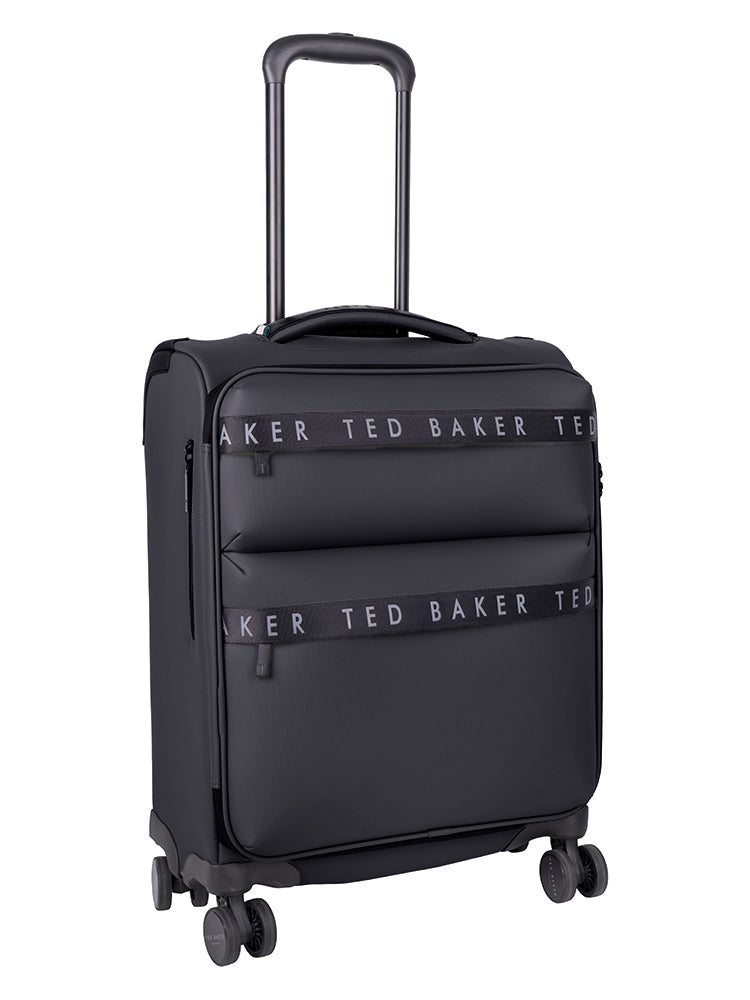QUANTUM: 4 Wheel Carry On Trolley Case Black