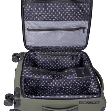 QUANTUM: 4 Wheel Carry On Trolley Case Green