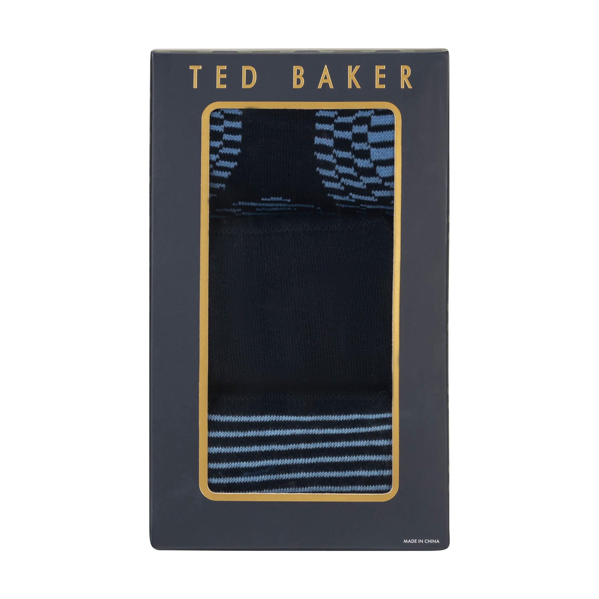 Mens TERRYG-3 PACK COTTON SOCKS GIFT SET Blue