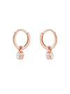 Women's Sinalaa Rosegold Crystal Huggie Earrings
