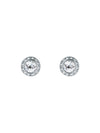 Women's Soletia Silver Solitaire Sparkle Crystal Stud Earrings