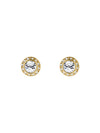 Women's Soletia Gold Solitaire Sparkle Crystal Stud Earrings