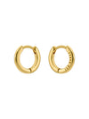 Women's Crislie Gold Logo Hoop Earringsa