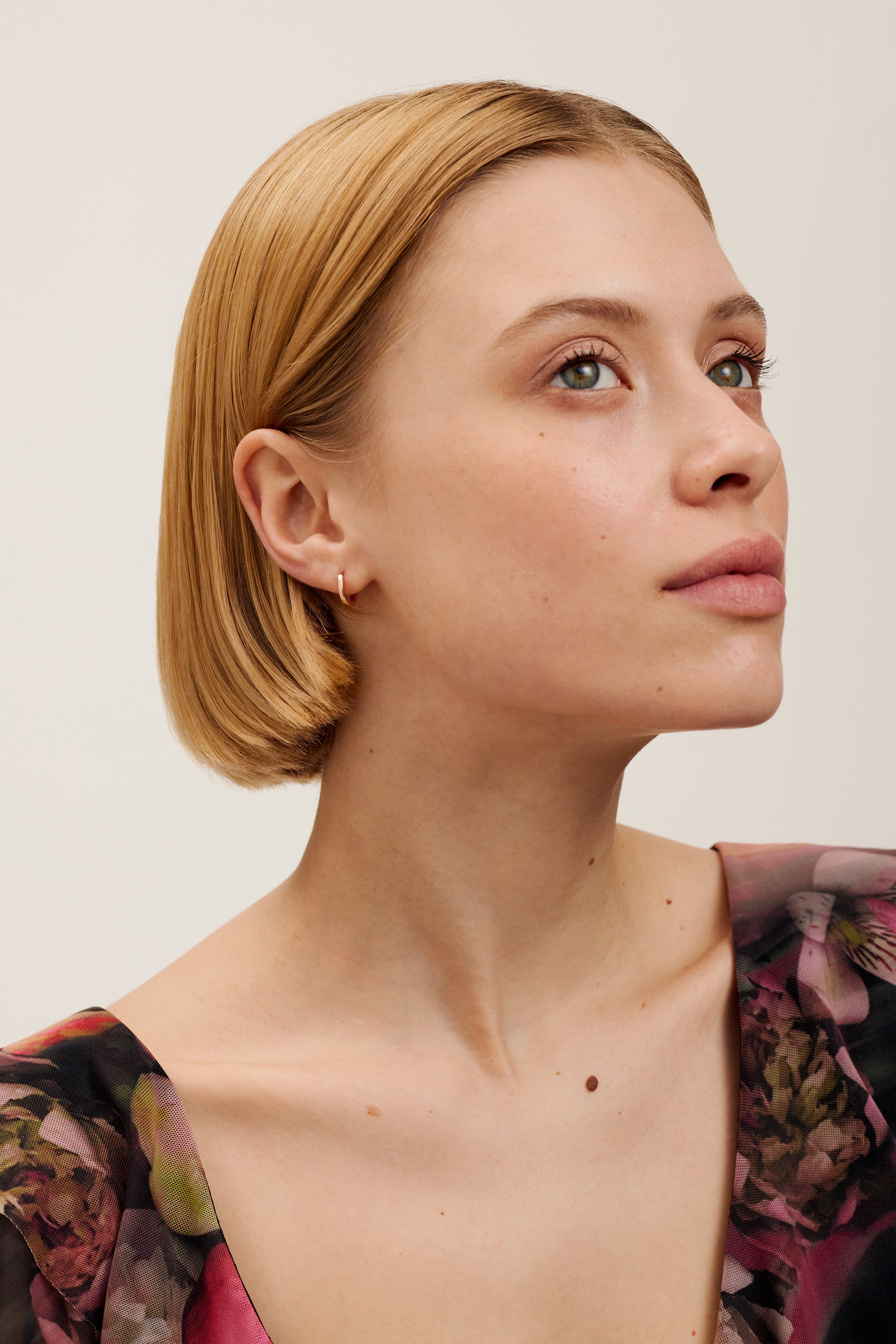 Women's Crislie Rosegold Logo Hoop Earrings
