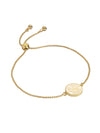 Women's Monelle Ivory Monogram Button Adjustable Bracelet