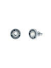 Women's Cherelle Black Crystal Button Stud Earrings